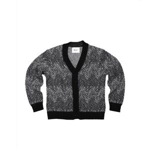 Elegant Black and Gray Men's Cardigan Billy 6594